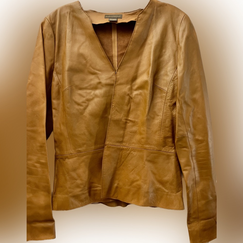 Banana Republic Leather Jacket. Size 8